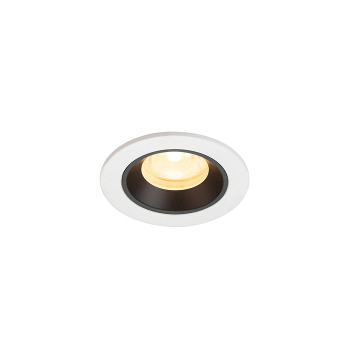 NUMINOS XS, white/black recessed ceiling light 3000 K 40°