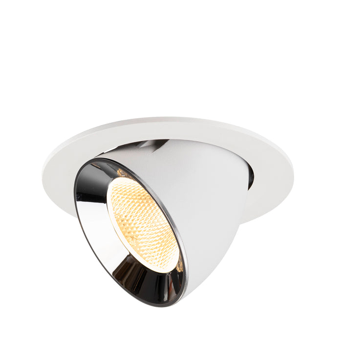 NUMINOS GIMBLE L, white/chrom recessed ceiling light 3000 K 20°