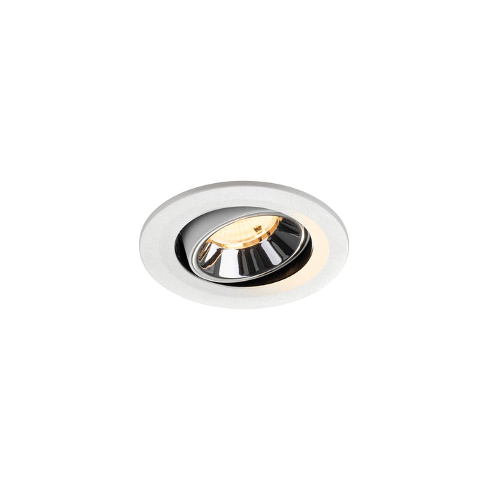NUMINOS MOVE S, white/chrom recessed ceiling light 3000 K 55°