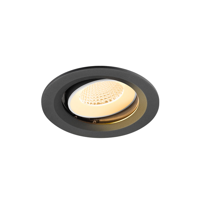 NUMINOS MOVE M, Recessed ceiling light, 3000 K, 40°, IP20, round, black / white