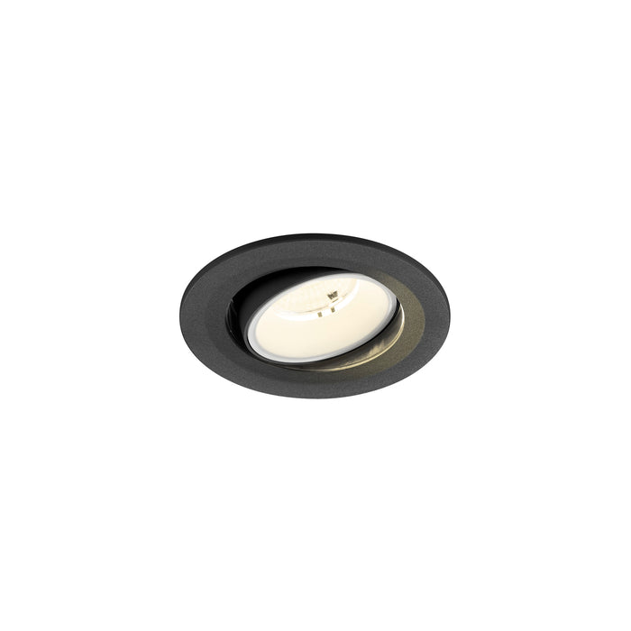 NUMINOS MOVE S, Recessed ceiling light, 4000 K, 55°, IP20, round, black / white