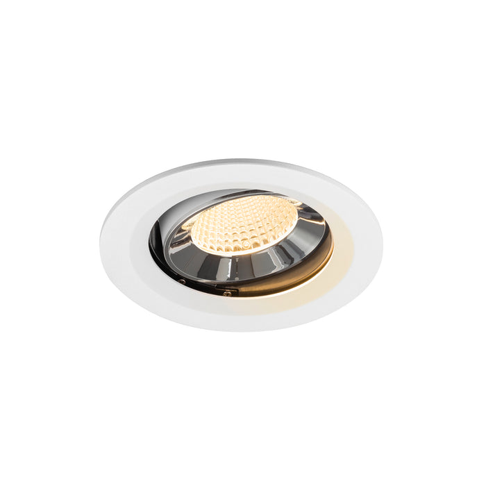 NUMINOS MOVE M, white/chrom recessed ceiling light 3000 K 40°