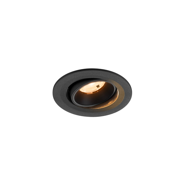 NUMINOS MOVE S, Recessed ceiling light, 2700 K, 20°, IP20, round, black