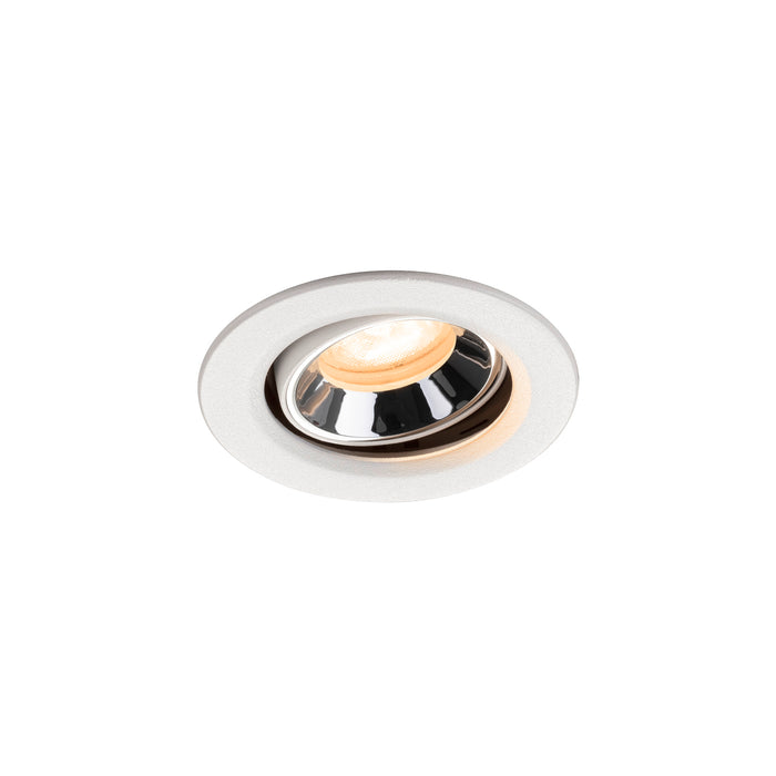 NUMINOS MOVE XS, white/chrom recessed ceiling light 2700 K 55°