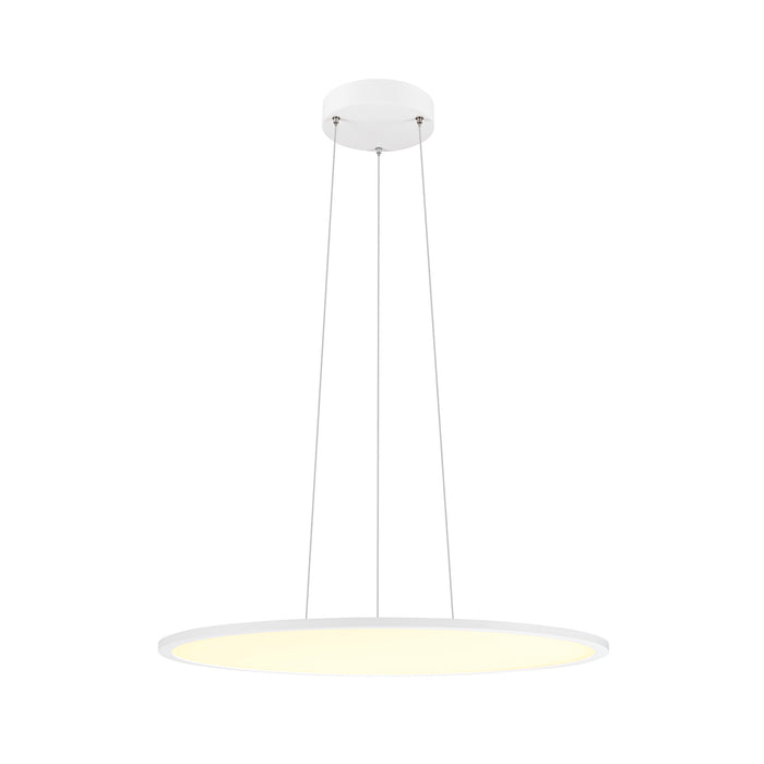 PANEL 60, pendant light, round, DALI, pendant length 200 cm, 3000/4000K, 90°, white