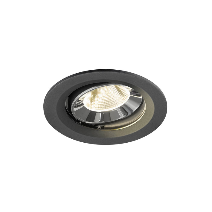 NUMINOS MOVE M, black/chrome recessed ceiling light 4000 K 20°