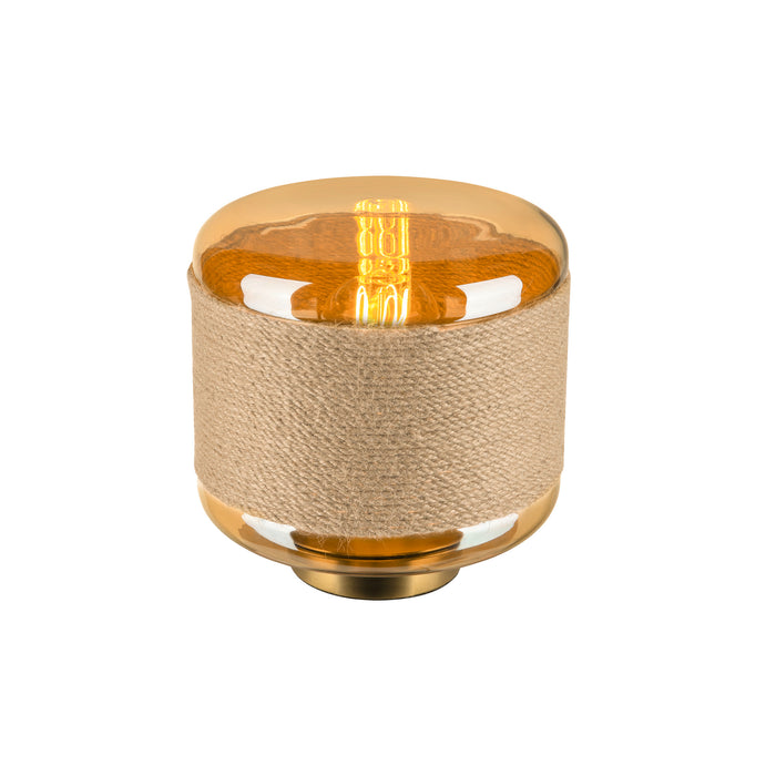 PANTILO ROPE 19, table lamp, E27, cylindrical, 1 x max. 15W, gold