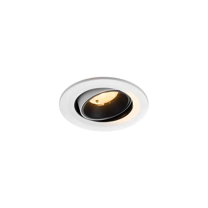 NUMINOS MOVE S, white/black recessed ceiling light 3000 K 40°