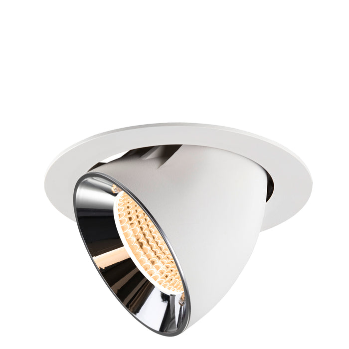 NUMINOS GIMBLE XL, white/chrom recessed ceiling light 2700 K 55°