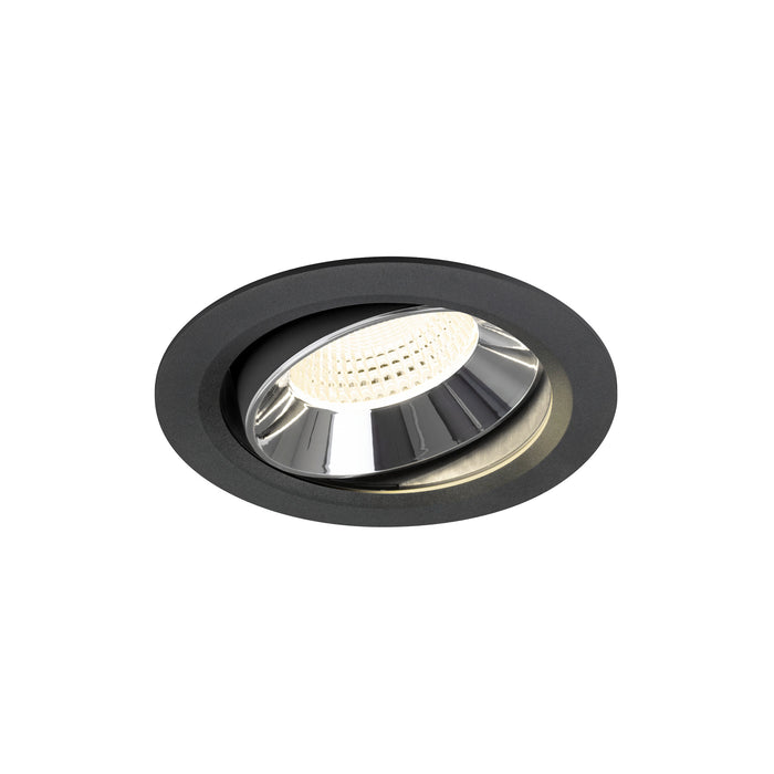 NUMINOS MOVE XL, black/chrome recessed ceiling light 4000 K 55°