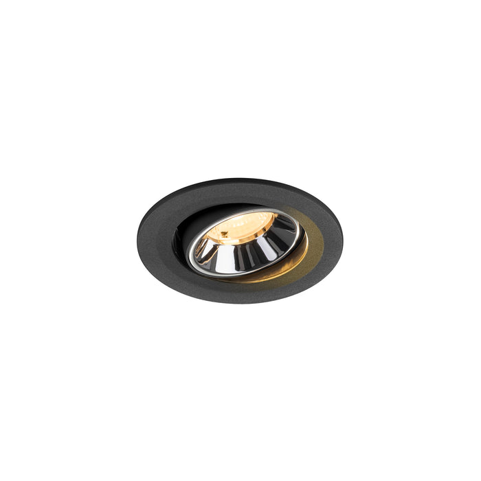 NUMINOS MOVE S, black/chrome recessed ceiling light 3000 K 40°