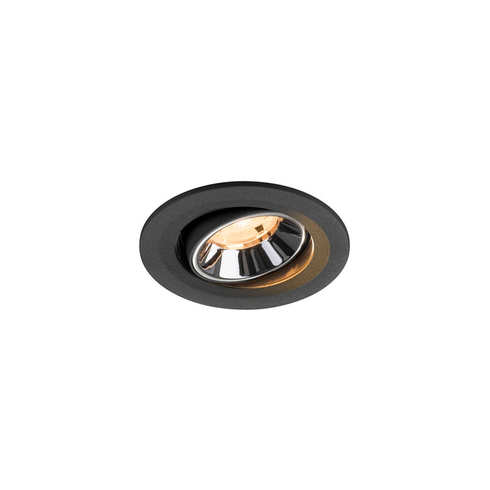 NUMINOS MOVE S, black/chrome recessed ceiling light 2700 K 20°