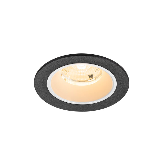 NUMINOS S, Recessed ceiling light, 3000 K, 55°, IP20, round, black / white
