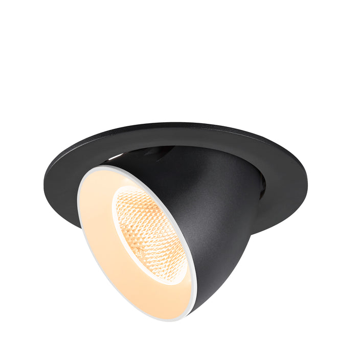 NUMINOS GIMBLE L, Recessed ceiling light, 2700 K, 20°, IP20, round, black / white