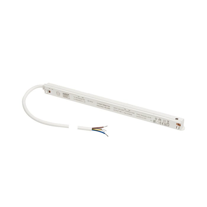 48V SYSTEM, Intrack LED driver, 48VDC, 100 W, incl. 300 cm connection cable for 220-240VAC and DALI through-wiring, white