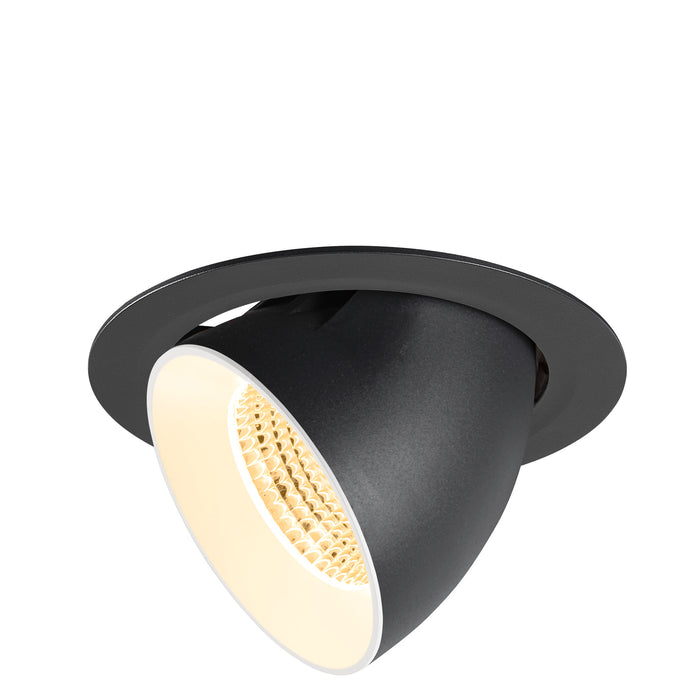 NUMINOS GIMBLE XL, Recessed ceiling light, 3000 K, 55°, black / white