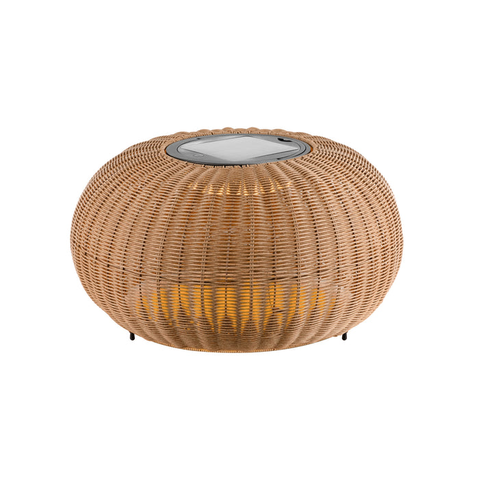 ADEGAN, outdoor free-standing light, flat, solar, 2200 K, IP65, brown