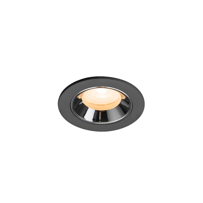 NUMINOS XS, black/chrome recessed ceiling light 2700 K 20°