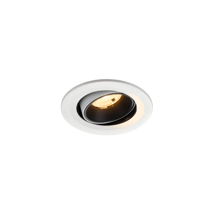 NUMINOS MOVE S, white/black recessed ceiling light 3000 K 20°