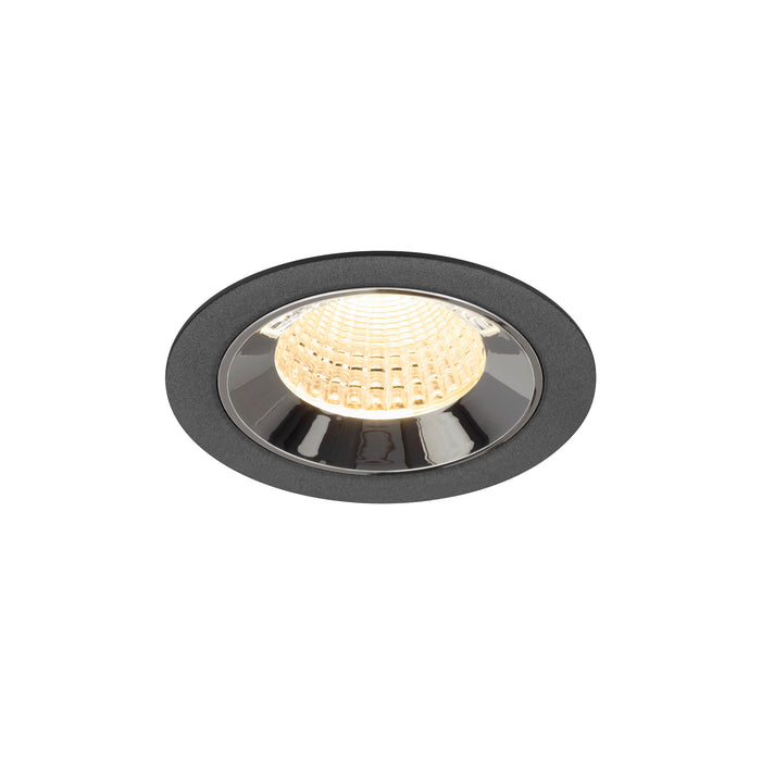 NUMINOS M, black/chrome recessed ceiling light 3000 K 55°