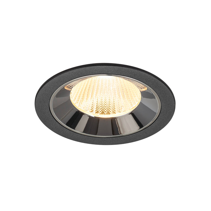 NUMINOS L, black/chrome recessed ceiling light 3000 K 40°