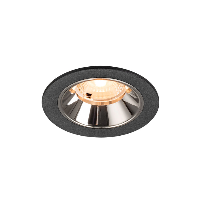 NUMINOS S, black/chrome recessed ceiling light 2700 K 40°