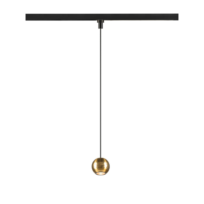 DYSKO, 1~ Pendant light, PHASE, pendant length 200 cm, 2700K, 36°, black / gold
