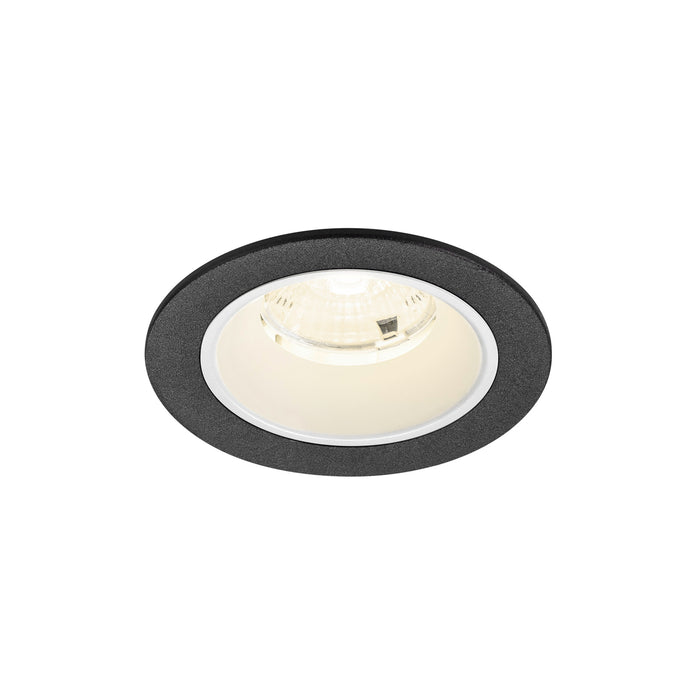 NUMINOS S, Recessed ceiling light, 4000 K, 55°, IP20, round, black / white