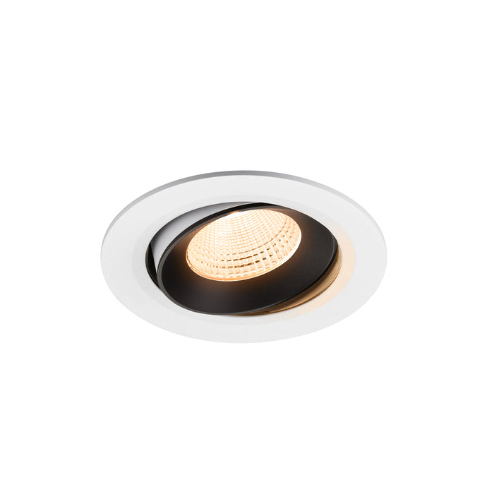 NUMINOS MOVE L, white/black recessed ceiling light 2700 K 55°