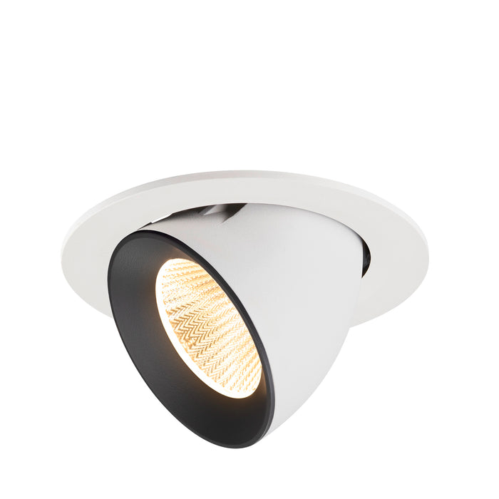 NUMINOS GIMBLE L, white/black recessed ceiling light 3000 K 40°