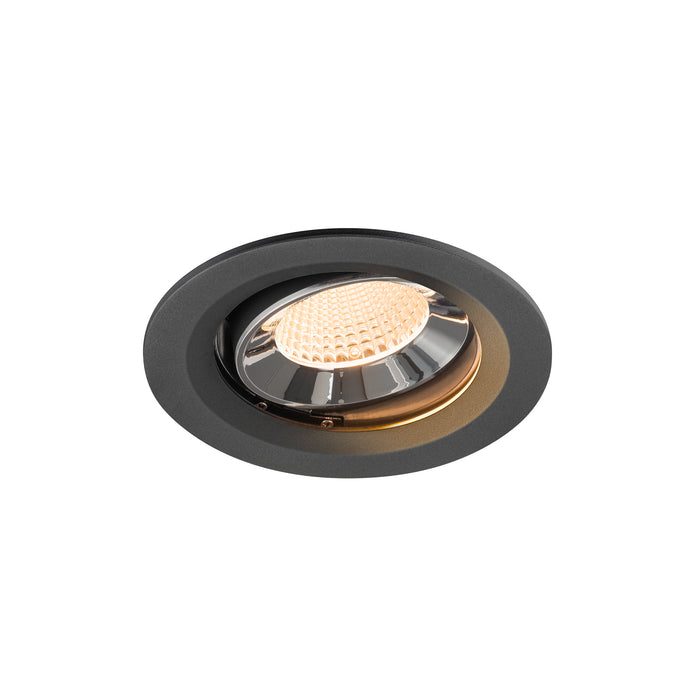 NUMINOS MOVE M, black/chrome recessed ceiling light 2700 K 40°