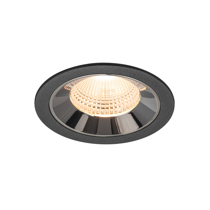 NUMINOS L, black/chrome recessed ceiling light 2700 K 55°
