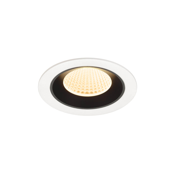 NUMINOS M, white/black recessed ceiling light 3000 K 40°