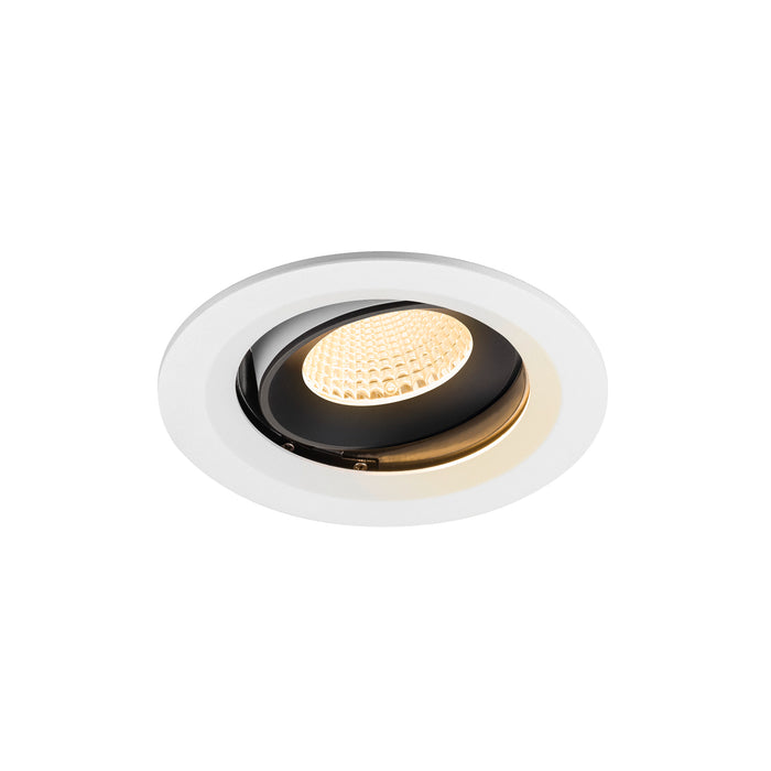 NUMINOS MOVE M, white/black recessed ceiling light 3000 K 40°