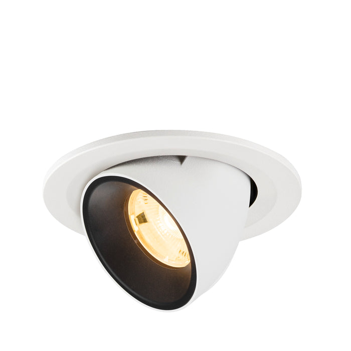 NUMINOS GIMBLE S, white/black recessed ceiling light 3000 K 20°