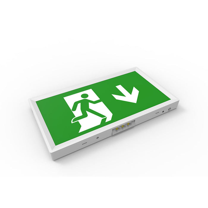 Cliff LED Emergency Exit Box c/w arrow UP legend, Self test