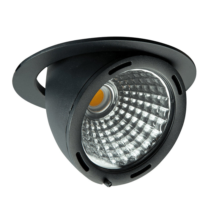 Curva 15°, Black, 3000k Premium White, 2000lm, CRI>90, Recessed Fixture-Triac Dimmable