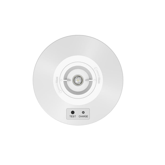 Escape Surface EM Downlight c/w 2 lens, IP65, Self Test