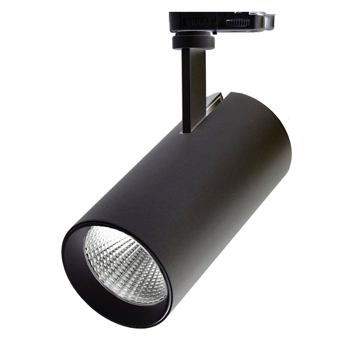 Interno 24°, Black, 5700k, 2000lm, CRI>80, 3-phase Track Fixture-Dali Dimmable (1-phase adapter)