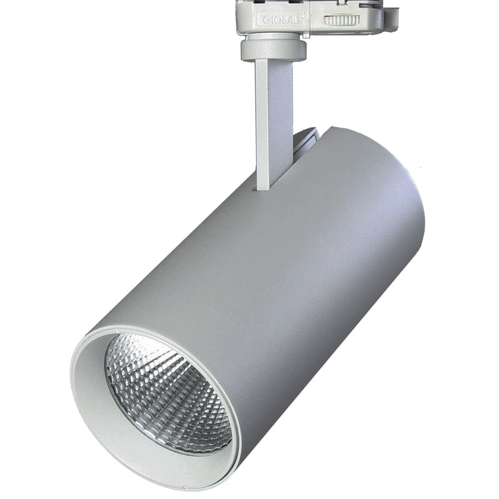 Interno 24°, Grey, 4000k Premium White, 2000lm, CRI>90, 3-phase Track Fixture-Dali Dimmable (1-phase adapter)