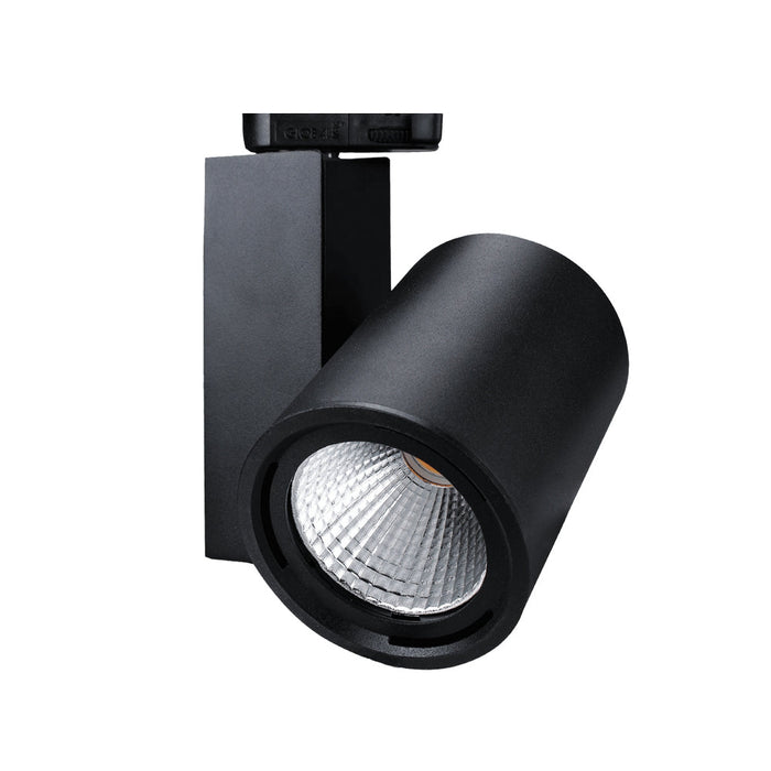 Mercato 15°, Black, 3000k Premium White, 2000lm, CRI>90, 3-phase Track Fixture-Dali Dimmable (1-phase adapter)