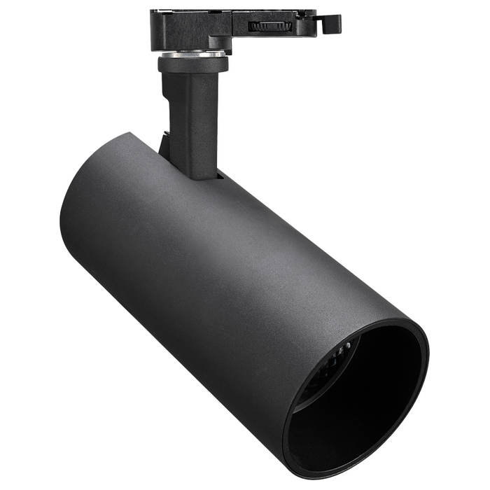 Meteora XL 40° , Black/Black, 3000k Full Spectrum, 1100lm, CRI>90, 3-phase Track Fixture-Triac Dimmable