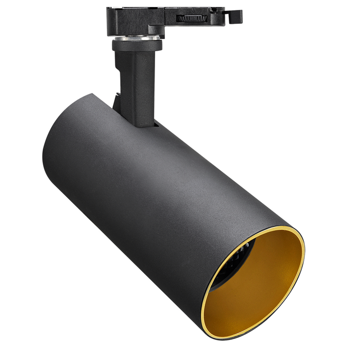 Meteora XL 15° , Black/Gold, 3000k, 1100lm, CRI>90, 3-phase Track Fixture-Casambi Dimmable