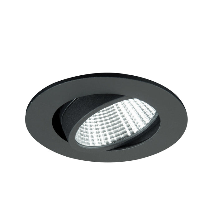 Rondio 60°, Black, 5700k, 3000lm, CRI>80, Recessed Fixture-Wieland 5C 2M Tail