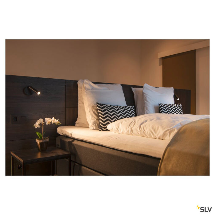 KARPO 30 CW, LED Indoor surface-mounted wall and ceiling light, single black 3000K dimmable