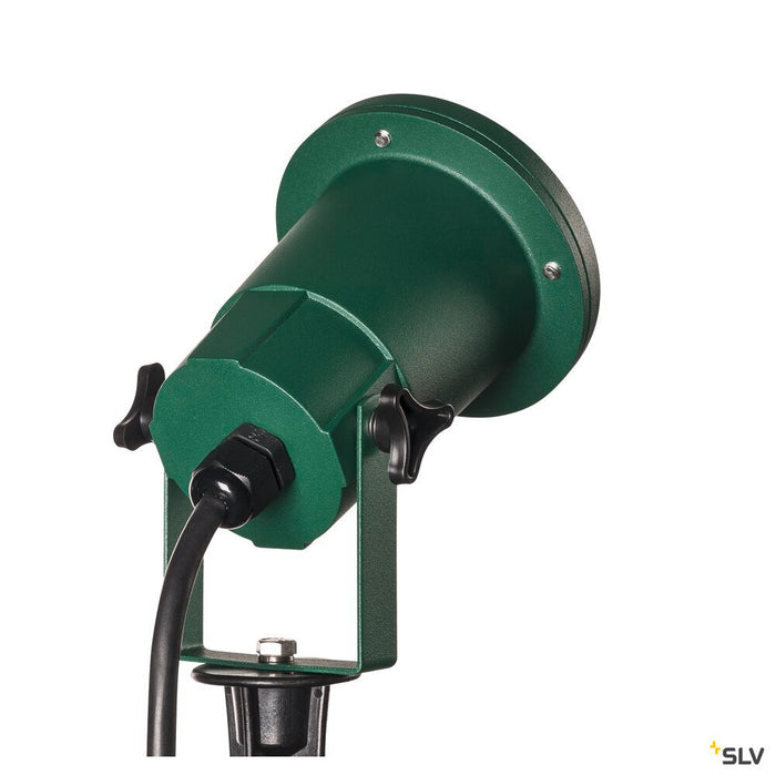 BIG NAUTILUS QPAR51, outdoor ground spike luminaire, green IP65 max. 11W