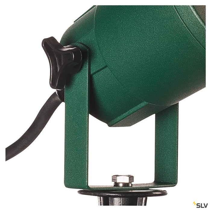 BIG NAUTILUS QPAR51, outdoor ground spike luminaire, green IP65 max. 11W