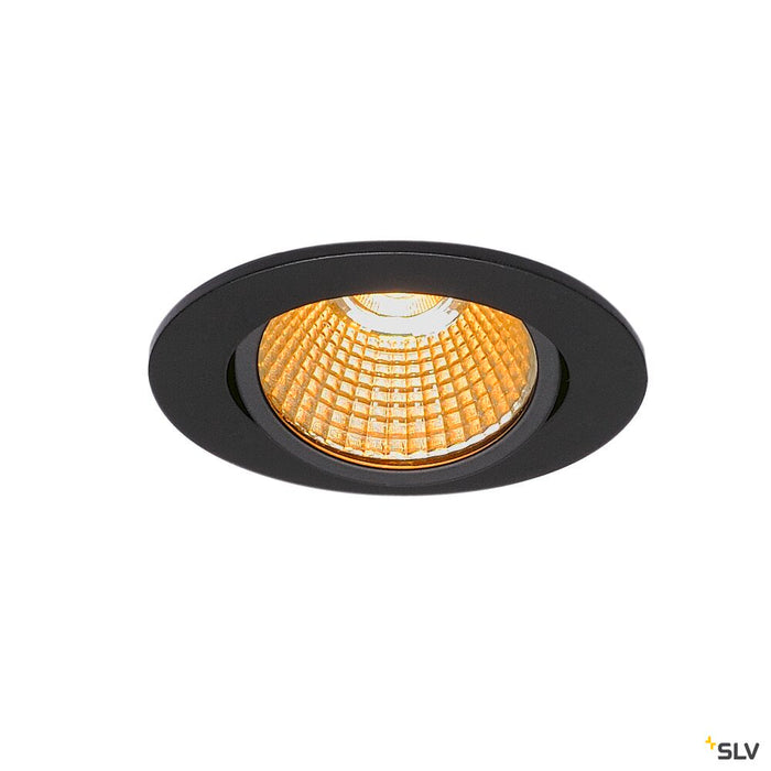NEW TRIA round, LED indoor recessed ceiling light, black, 1800-3000K, 7.2W