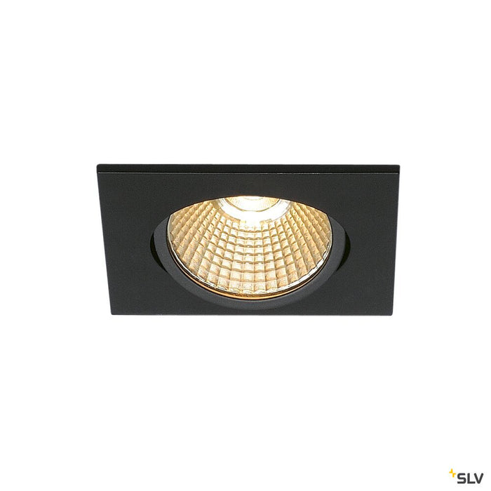 NEW TRIA angular, LED indoor recessed ceiling light, black, 1800-3000K, 7.2W