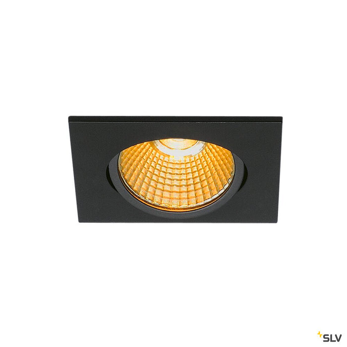 NEW TRIA angular, LED indoor recessed ceiling light, black, 1800-3000K, 7.2W